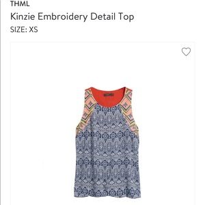 THML Kinzie Embroidery Detail Top